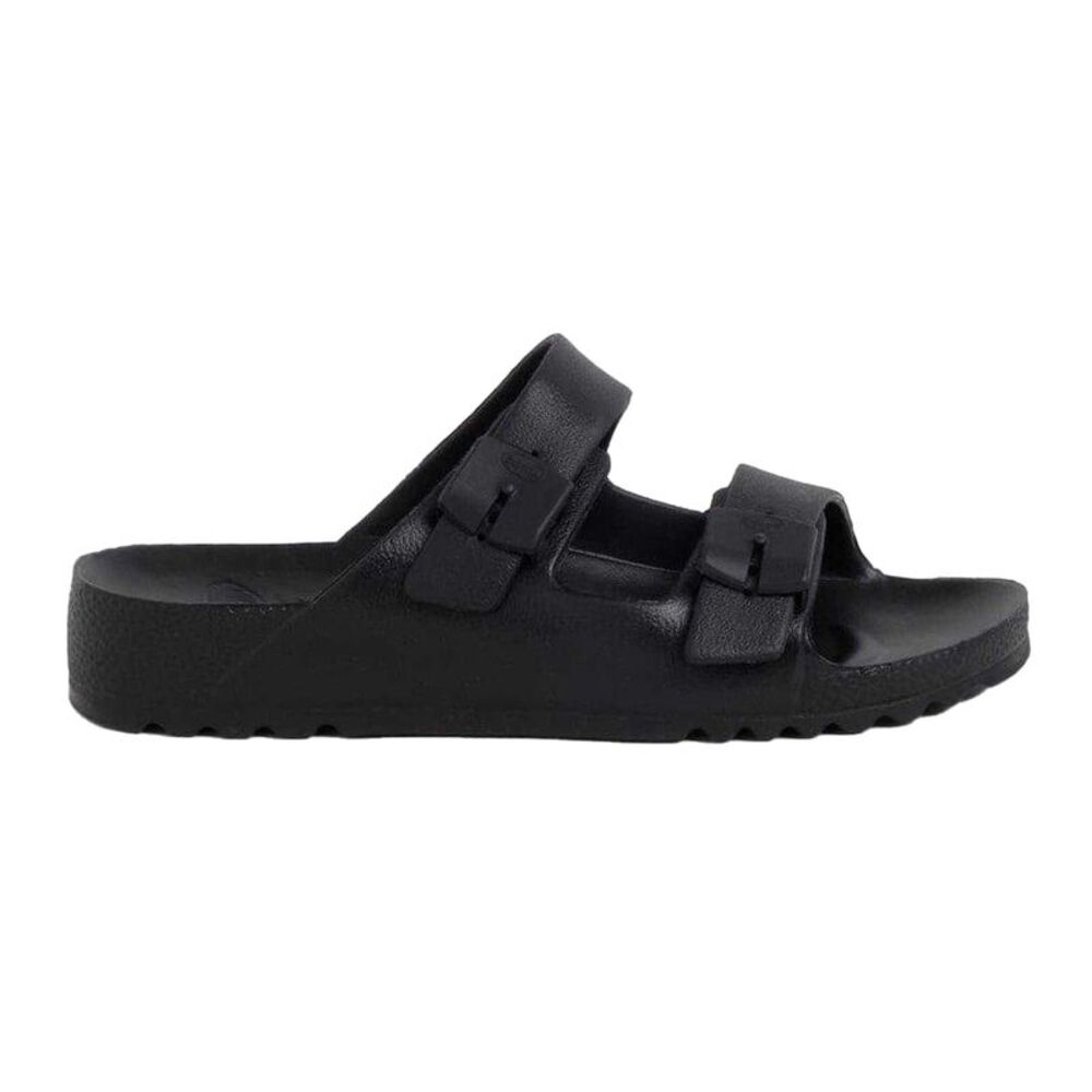 Scholl Womens/Ladies Bahia Leather Flatform Sandals / Black